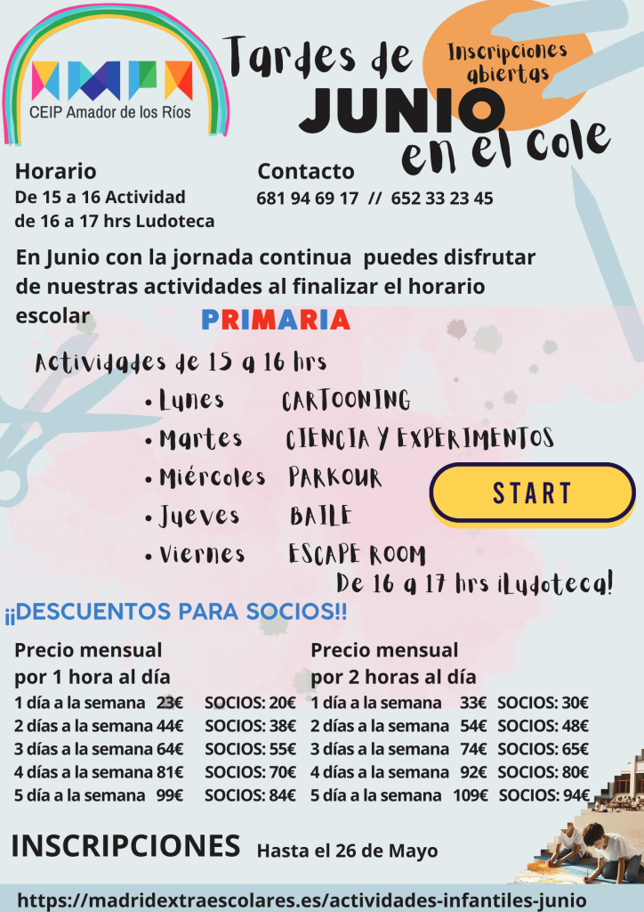 actividades junio niñs